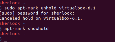 apt-mark unhold